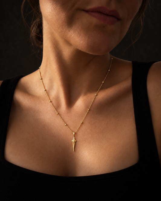 You are powerful ~ Gold Spear Necklace