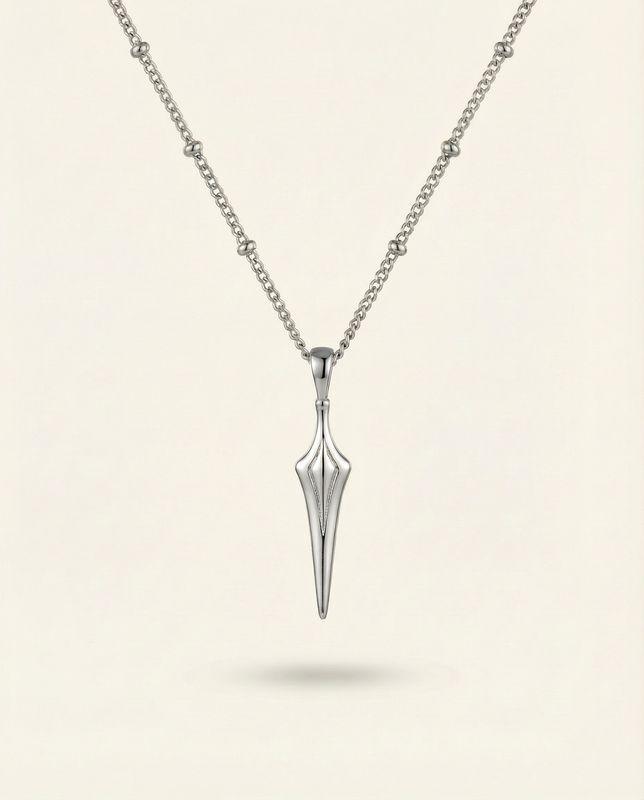 You are powerful ~ Silver Spear Necklace