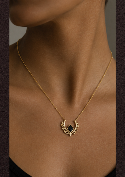 You are strong ~ Gold Crown Necklace