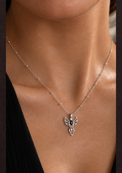 You are unbreakable ~ Silver Phoenix Necklace