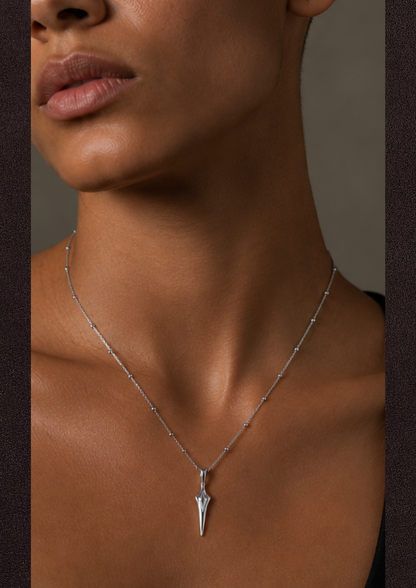 You are powerful ~ Silver Spear Necklace