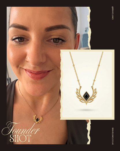 You are strong ~ Gold Crown Necklace