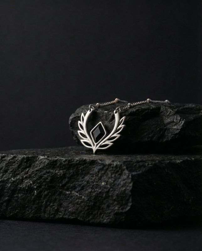 You are strong ~ Silver Crown Necklace