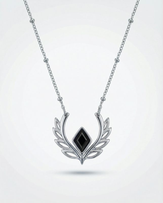 You are strong ~ Silver Crown Necklace