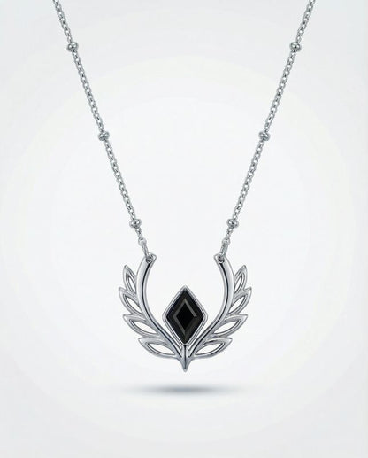 You are strong ~ Silver Crown Necklace