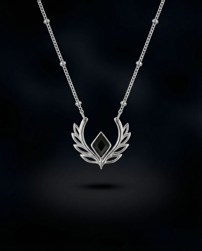 You are strong ~ Silver Crown Necklace