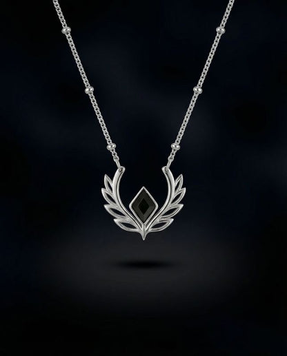 You are strong ~ Silver Crown Necklace