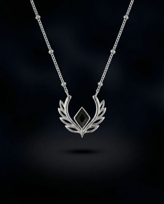 You are strong ~ Silver Crown Necklace