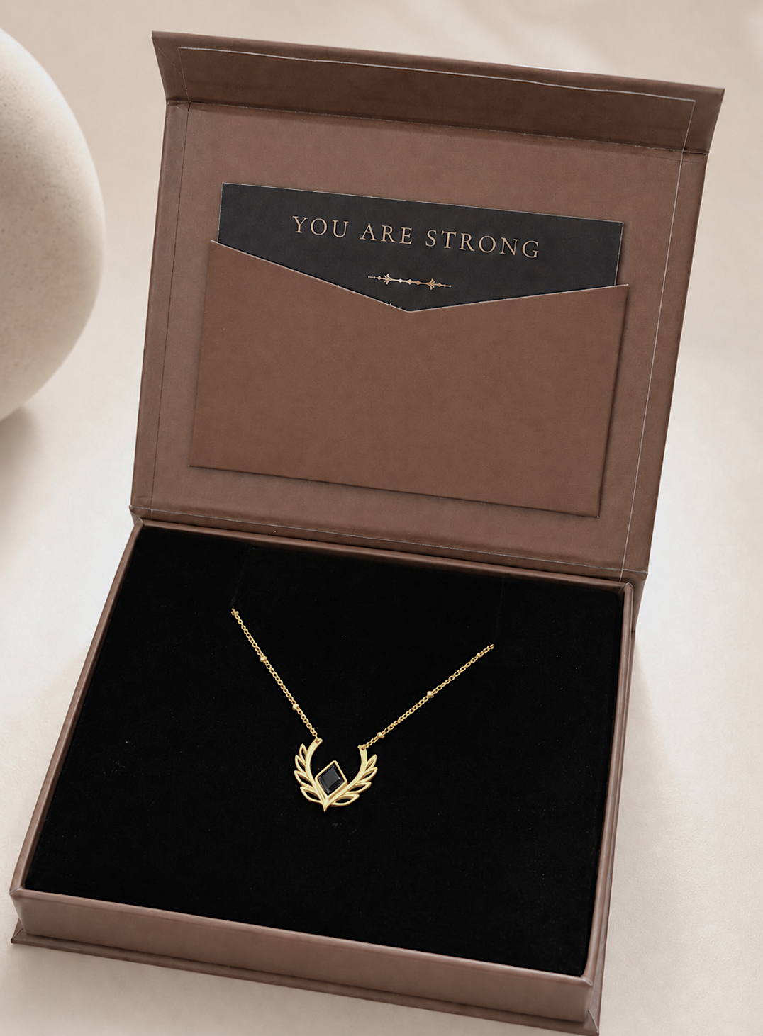 You are strong ~ Gold Crown Necklace