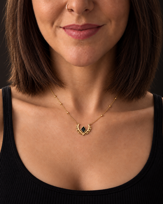 You are strong ~ Gold Crown Necklace