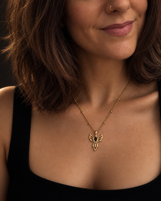 You are unbreakable ~ Gold Phoenix Necklace