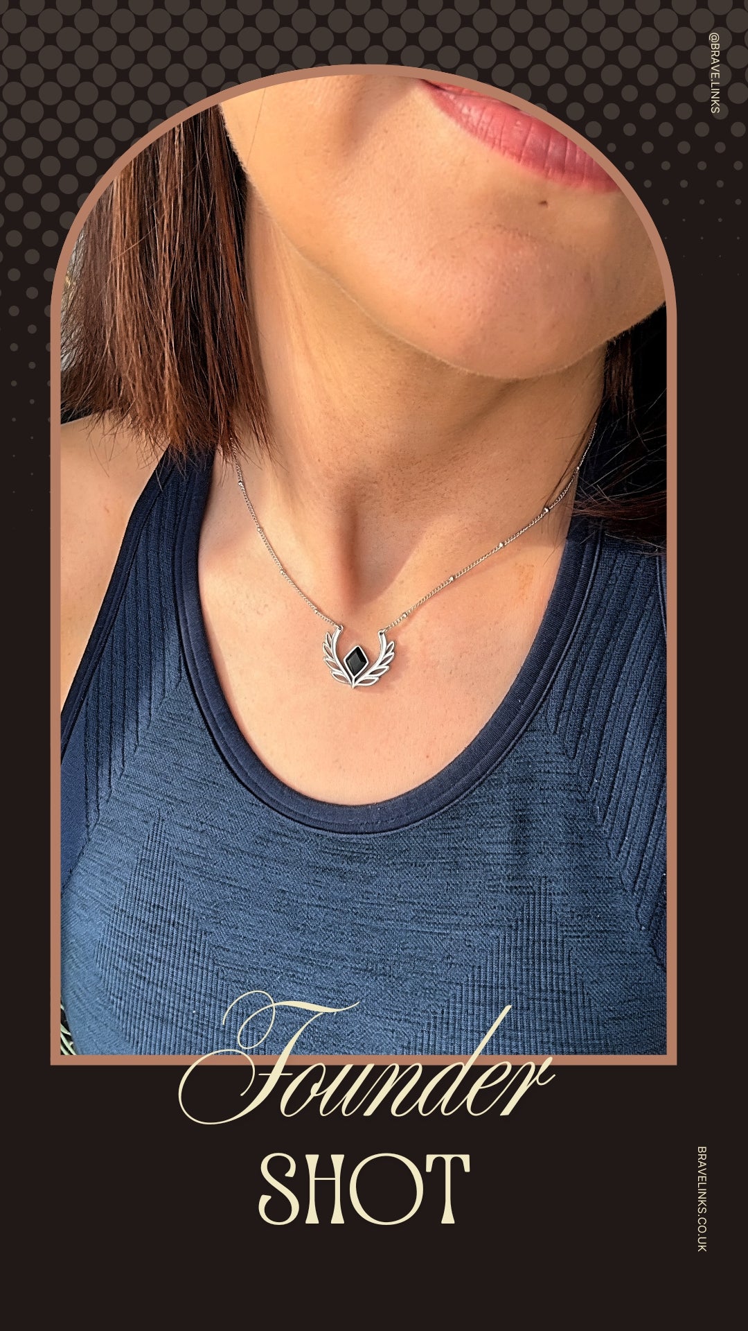 You are strong ~ Silver Crown Necklace