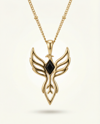 You are unbreakable ~ Gold Phoenix Necklace