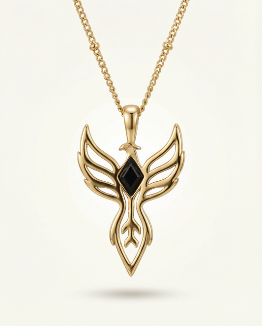 You are unbreakable ~ Gold Phoenix Necklace