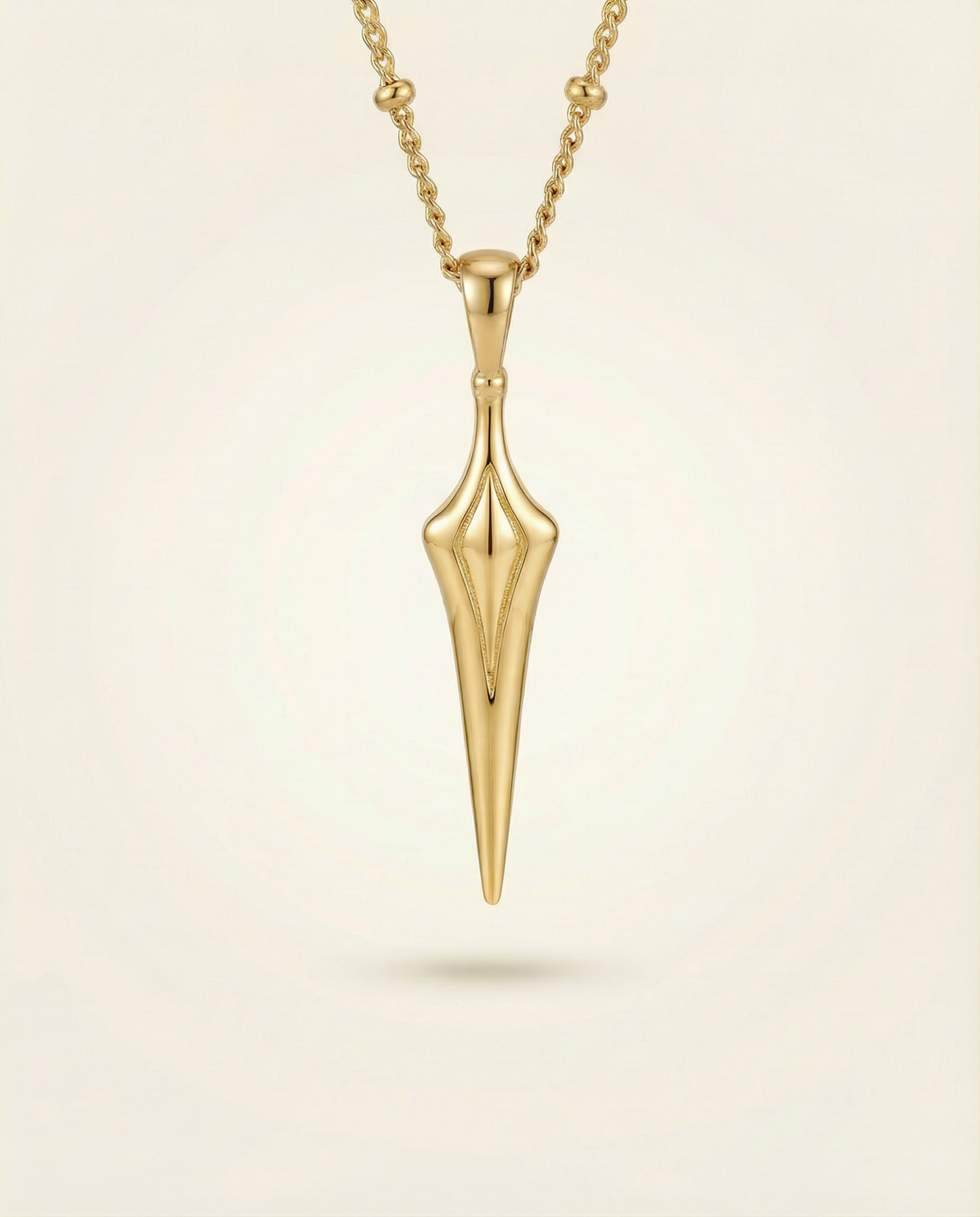 You are powerful ~ Gold Spear Necklace