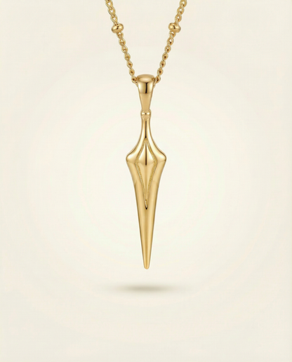 You are powerful ~ Gold Spear Necklace