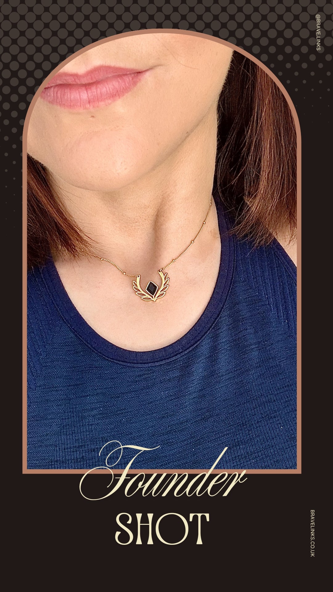 You are strong ~ Gold Crown Necklace
