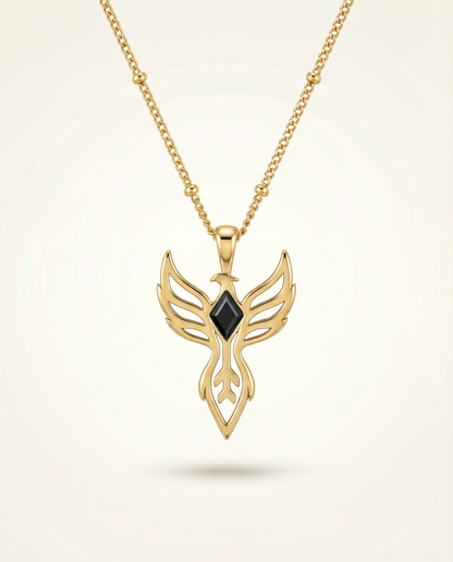 You are unbreakable ~ Gold Phoenix Necklace