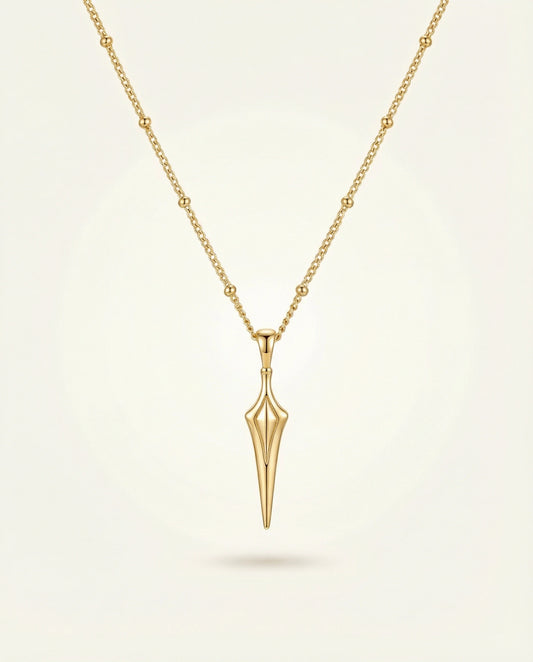 You are powerful ~ Gold Spear Necklace