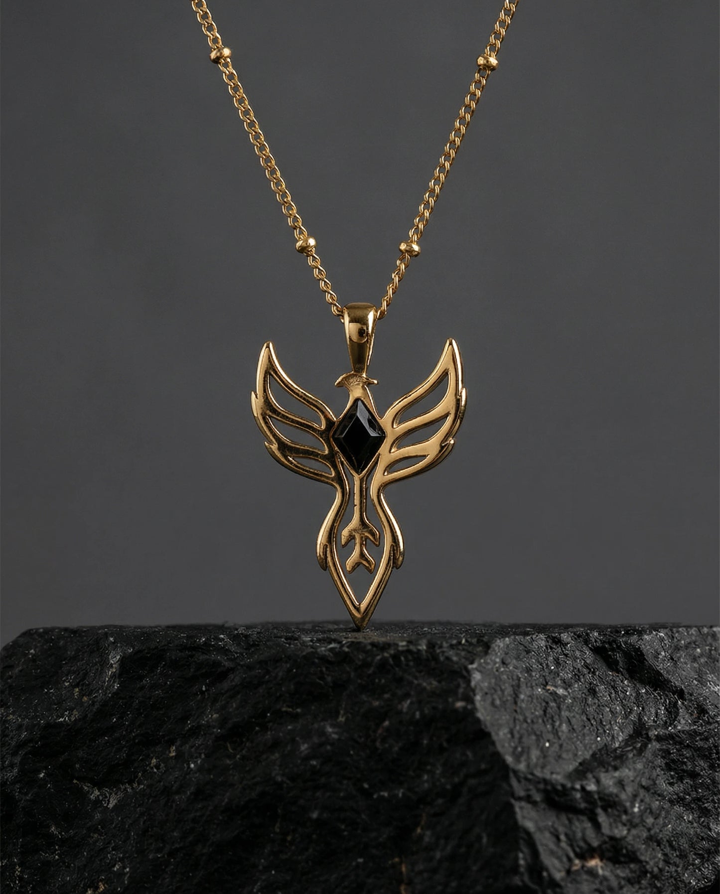 You are unbreakable ~ Gold Phoenix Necklace