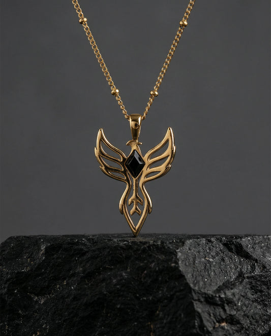 You are unbreakable ~ Gold Phoenix Necklace