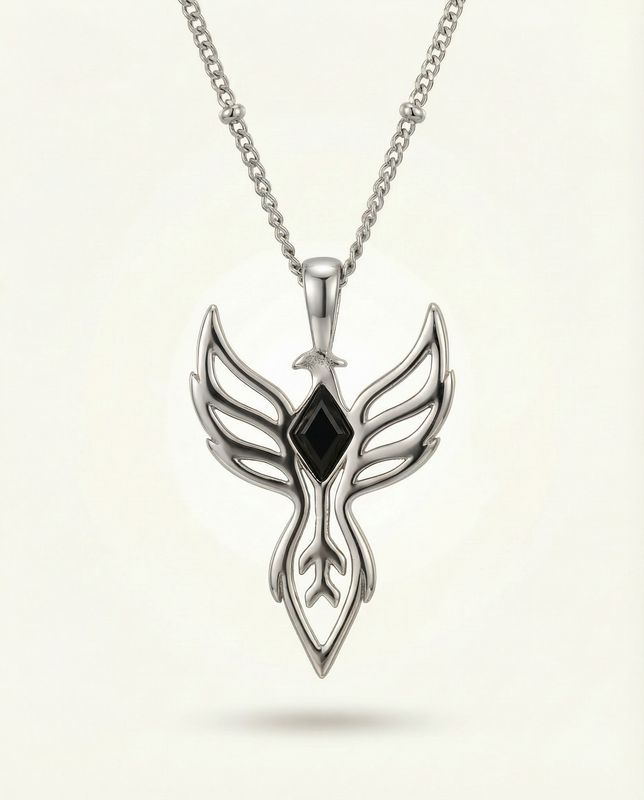 You are unbreakable ~ Silver Phoenix Necklace