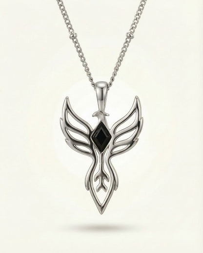 You are unbreakable ~ Silver Phoenix Necklace