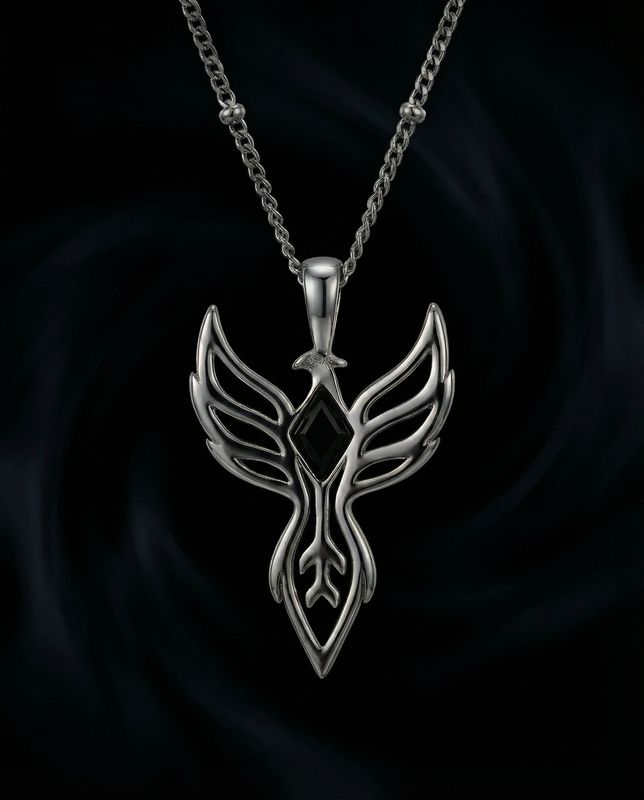 You are unbreakable ~ Silver Phoenix Necklace