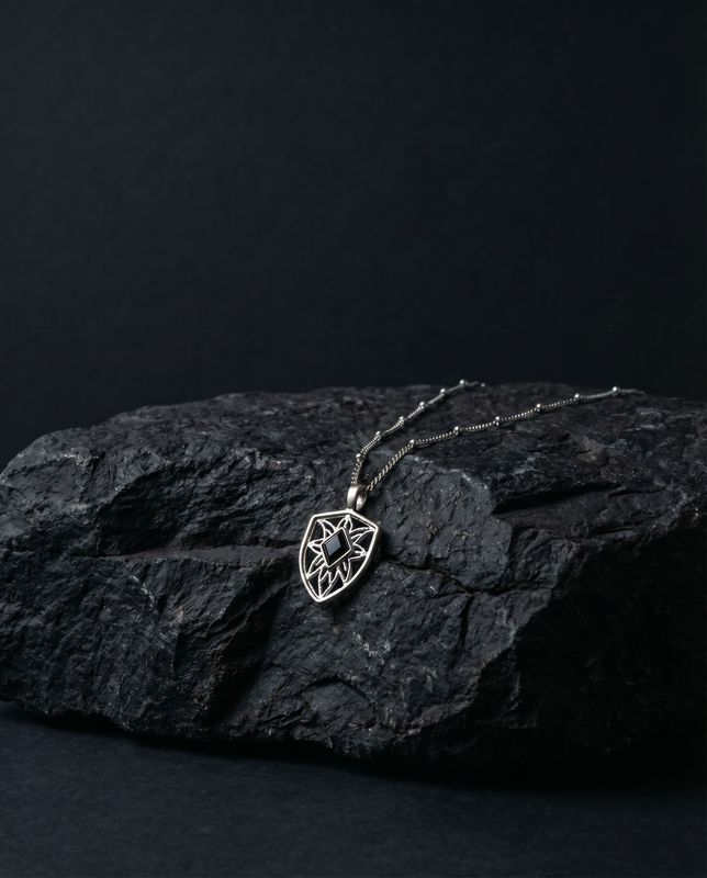 You are resilient ~ Silver Shield Necklace