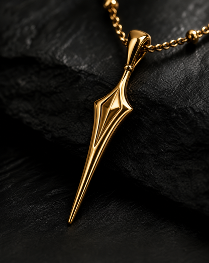 You are powerful ~ Gold Spear Necklace
