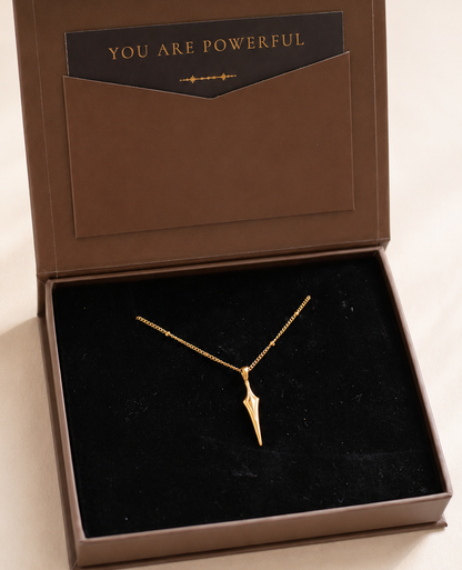 You are powerful ~ Gold Spear Necklace