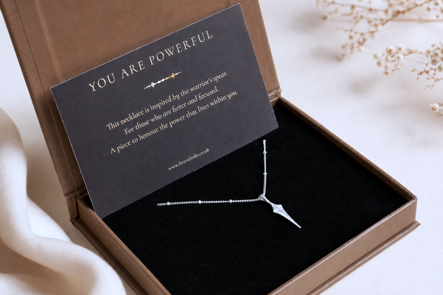 You are powerful ~ Silver Spear Necklace