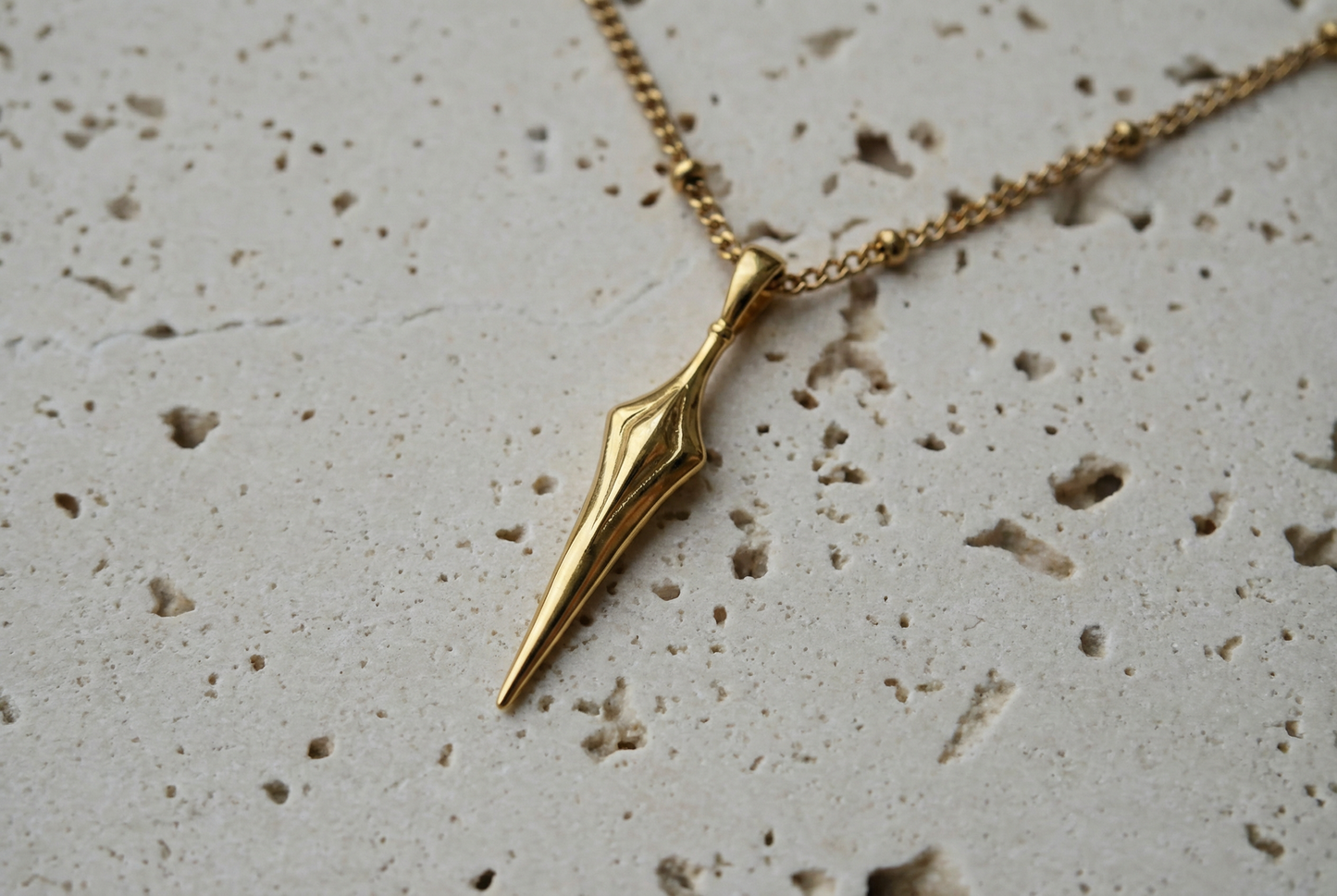 You are powerful ~ Gold Spear Necklace